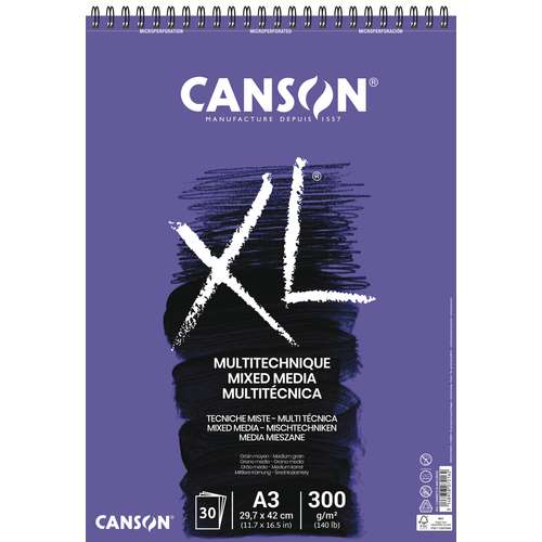 CANSON MIX MEDIA BLOCCO A3 30 FOGLI 300g.