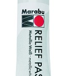 MARABU PASTA A RILIEVO PER CONTORNI 20 ML BIANCO METALLIZZATO 770