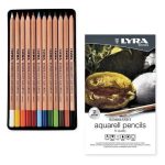 LYRA REMBRANDT AQUARELL SCATOLA IN METALLO 12 MATITE ASSORTITE