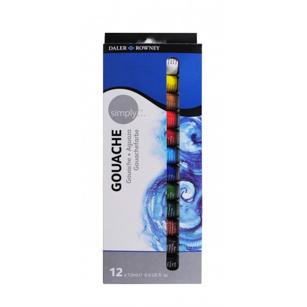 DALER ROWNEY SIMPLY GOUCHE SET 12 COLORI 12 ML
