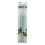 LIQUITEX BASICS SET 4 PENNELLI SINTETICI MANICO LUNGO