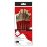 DALER ROWNEY SIMPLY SET 10 PENNELLI SINTETICI PER OLIO MANICO CORTO