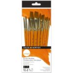 DALER ROWNEY SIMPLY SET 10 PENNELLI TAKLON ORO MANICO CORTO
